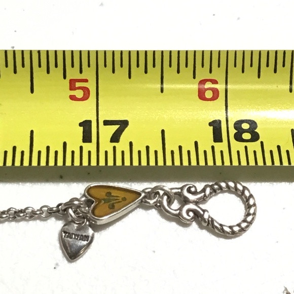 Brighton Pendant Necklace Vintage Italian Art Style Floral Hearts Reversible 18" - Picture 10 of 11